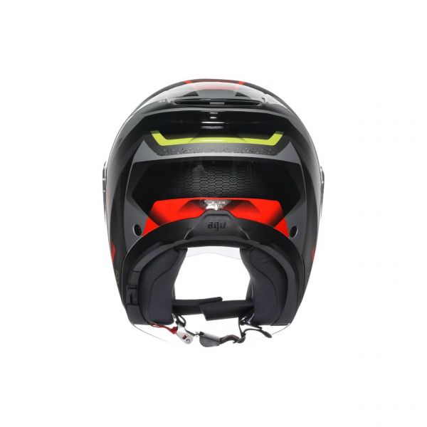 AGV IRIDES AGV E2206 ZURIGO HELMET BLACK/RED/YELLOW FLUO
