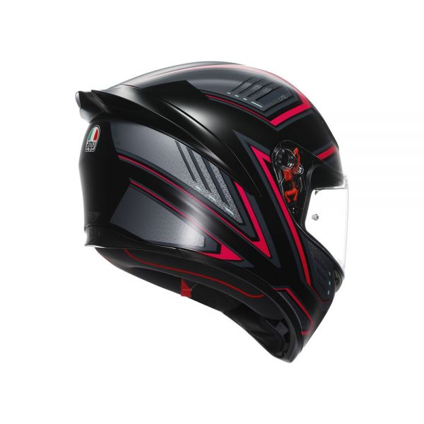CASCO AGV K6 S AGV E2206 MPLK KARVE MATT BLACK/GREY/RED
