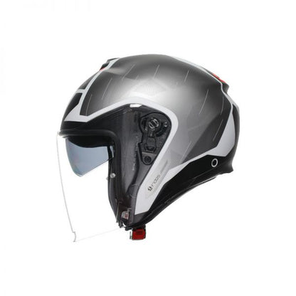 CASCO AGV IRIDES AGV E2206 TRIESTE MATT BLACK/WHITE/RED