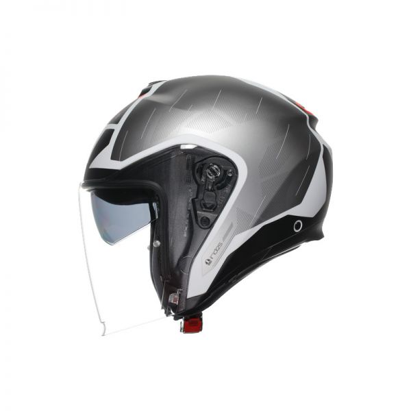 CASCO AGV IRIDES AGV E2206 TRIESTE MATT BLACK/WHITE/RED