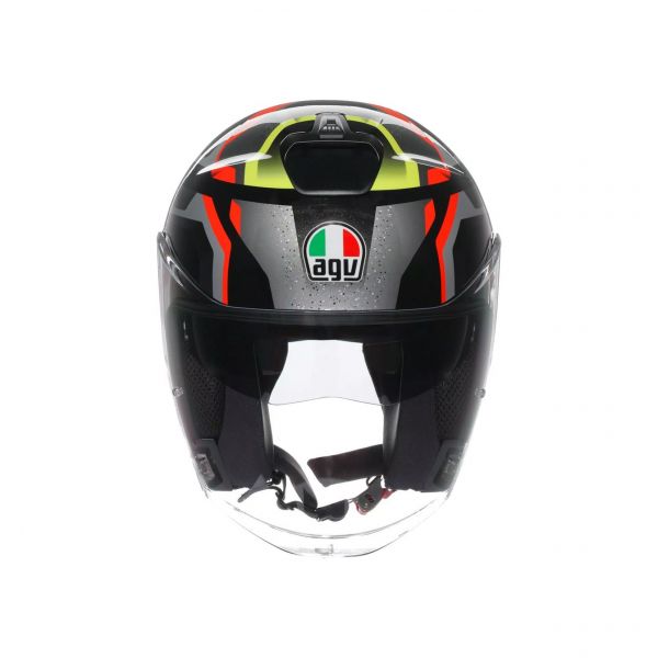 CASCO AGV IRIDES AGV E2206 ZURIGO BLACK/RED/YELLOW FLUO